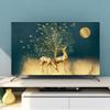 32-80 Inches TV Cover for LCD LED, Polyester Dust Proof TV Screen Protector Indoor Living Room Decoration Dust Cover with Painting Printing/TV Cover / 55inch view 2