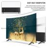 32-80 Inches TV Cover for LCD LED, Polyester Dust Proof TV Screen Protector Indoor Living Room Decoration Dust Cover with Painting Printing/TV Cover / 70inch view 3