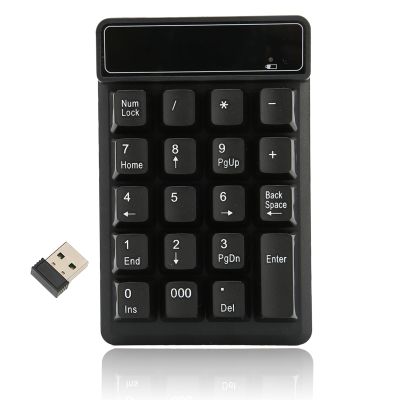 Number Pad 2.4 GHz, Numeric Keypad Numpad, 19 Keys Portable Financial Accounting Number Keyboard(10 Meters Distance)