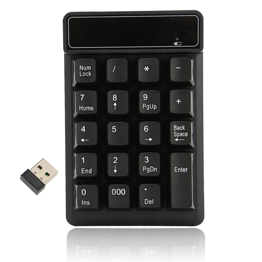 Number Pad 2.4 GHz, Numeric Keypad Numpad, 19 Keys Portable Financial Accounting Number Keyboard(10 Meters Distance)
