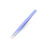 HANRUO Tweezers Bend+Straight New Stainless Steel Industrial Anti-Static Cross Tweezers Sewing Accessories Tools (Color : Straight Purple) view 1
