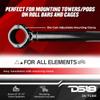 DS18 JK-Tube/BK 48.3" - 50.3" JK Mounting Tube Light Bar with Mobile Clamps Perfect for Mounting Wakeboard Speaker Towers and Pods on Roll Bars and Cages view 3