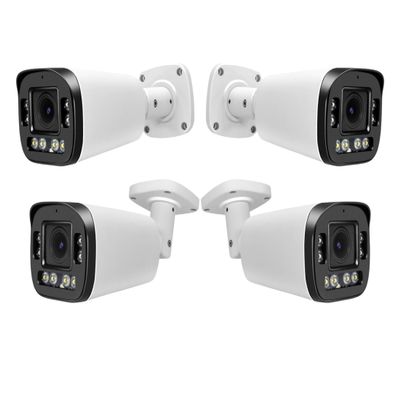 Evertech 1080P Bullet Security Camera Hybrid AHD TVI CVI Analog 2.4MP Indoor Outdoor Weatherproof Surveillance Camera 98Ft Night Vision Manual Zoom Lens (4 Pack)