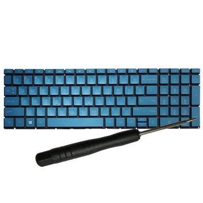 English Keyboard Compatible for HP Pavilion 15-cx0075TX 15-cx0058wm 15-CX0040NR 15-cx0020nr US Layout Backlit (Blue)