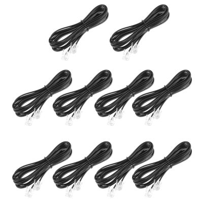 Milisten 10PCS Landline Cable RJ11 Interface 4 Cores Landline Extension Connecting Wire