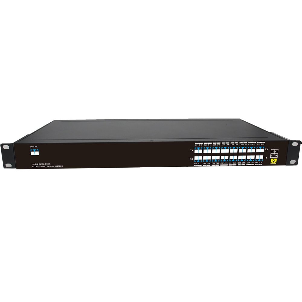 100GHZ DWDM MUX DEMUX, 16 Channels (C45-C60)/(C21-C36) LC/UPC, SINGLE FIBER, B BIDI 1U RACK Multiplexing with 1.5meter 900um/2.0mm/3.0mm loose tuber terminated with connectors