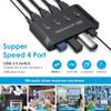 xiwai KVM USB 2.0 Switch Selector 4 Port PCs Sharing 4 Devices for Keyboard Mouse Scanner Printer view 3