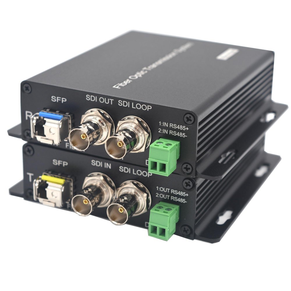 3G/HD-SDI Over Fiber Extender LC Uncompressed Professional Full HD Loop Out Singlemode Single Fiber up 20Km (12.4mi) No Loss Broadcast with 2X 3G SFP Module A Set