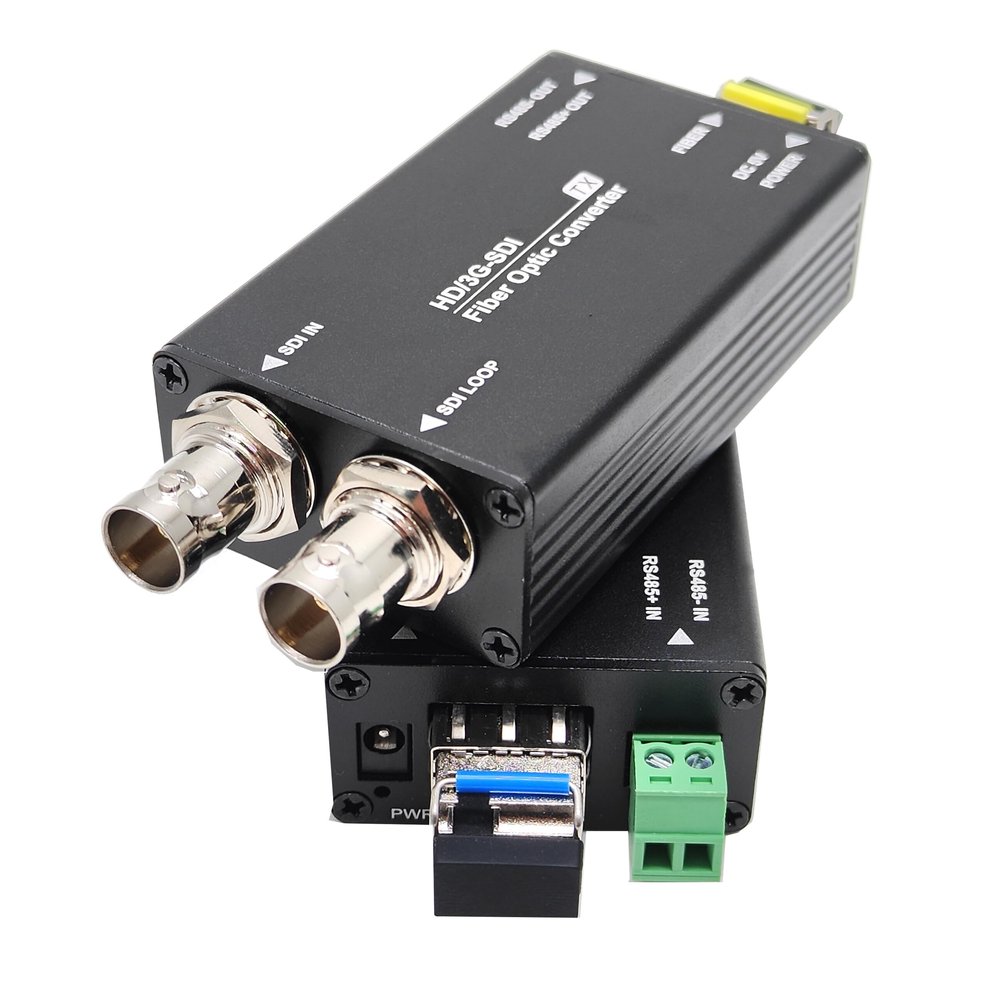 Mini 3G-SDI Video to Fiber Optic Converter LC SFP Singlemode Single Fiber up 20Km Uncompressed No Delay A Set