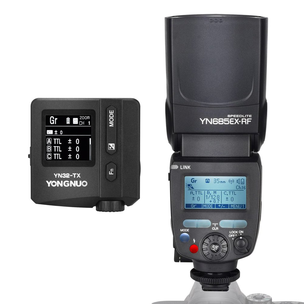 YONGNUO YN685EX-RF GN60 Wireless TTL HSS Flash Speedlite + YN32-TX Wireless TTL Flash Transmitter Trigger for Sony MI Hot Shoe Cameras