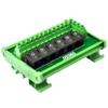 DIN Rail Mount 6 Channel Rocker Switch AC 115V 230V Power Distribution Strip Module view 3