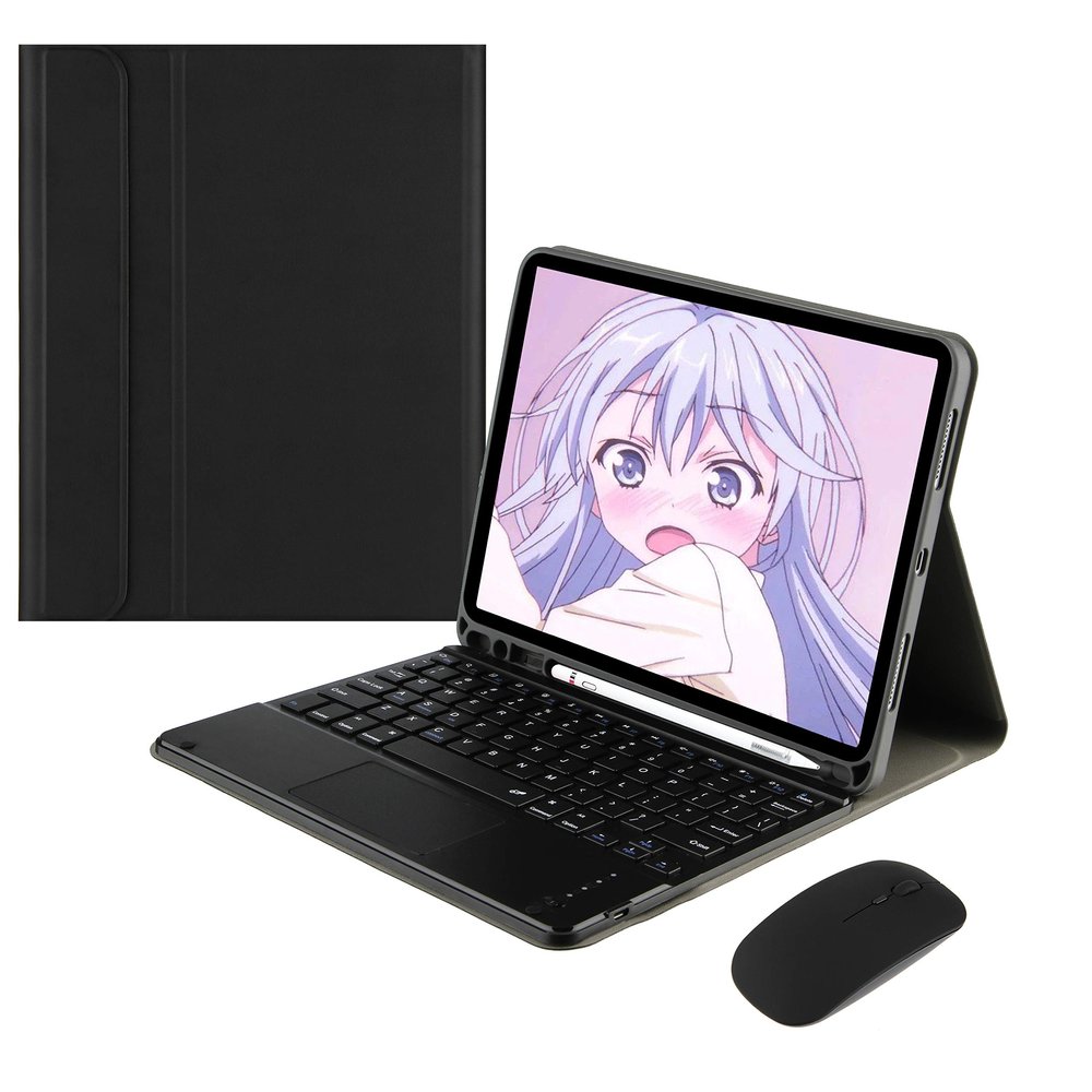 Galaxy Tab S6 Lite 10.4'' Keyboard case with Wireless Mouse Touchpad 2020 SM-P610 SM-P615 Magnetic Detachable BT Keyboard Color Smart Touch Keyboard (Galaxy Tab S6 Lite, Black)
