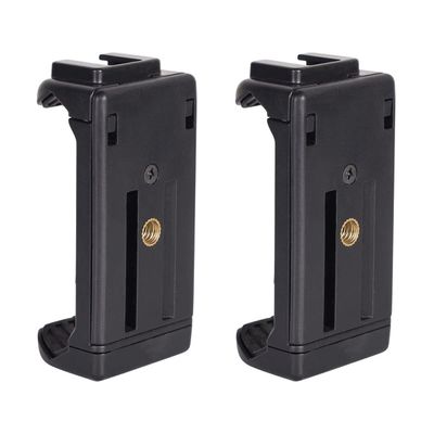 SOLUSTRE 2pcs Photography Stand Cellphone Holder Cellphone Tripod Stand Tabletop Accessories Smartphone Clamp Phone Clip Stabilizer Phone Holder Cell Phone Adapter abs