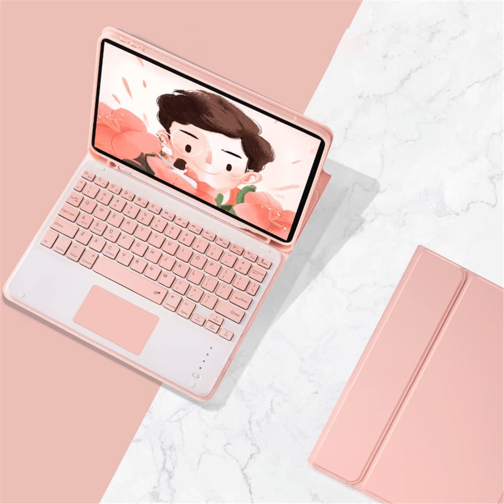 Galaxy Tab S7 11 inch 2020 SM-T870 SM-T875 SM-T878 Touch Keyboard Cover Magnetic Detachable with S Pen Holder Color Bluetooth Keyboard case (Galaxy Tab S7, Pink)