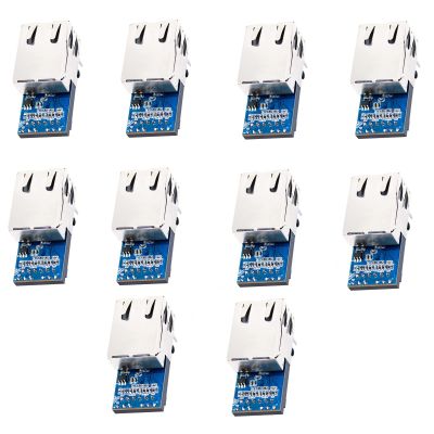JMT USR-K7 Low Cost TTL UART to Ethernet Module 10/100Mbps Super Port Ethernet to Serial Module Support Modbus RTU to Modbus TCP with RJ45 Port (10PCS)