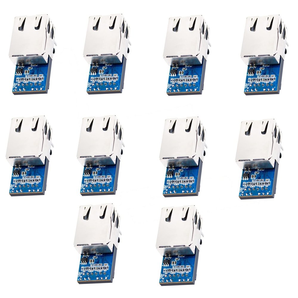JMT USR-K7 Low Cost TTL UART to Ethernet Module 10/100Mbps Super Port Ethernet to Serial Module Support Modbus RTU to Modbus TCP with RJ45 Port (10PCS)