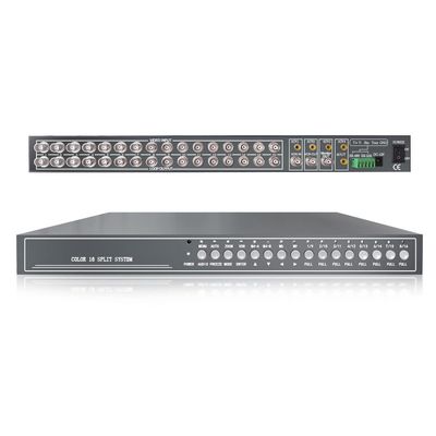 16Ch Realtime Color Video Quad Multiplexer Processor with Loop Through, Audio in/Out for CCTV Surveillance Cameras, Digital Zoom in/Out, Video Freezing, Video Loss, Motion Detection, RS485, RS232