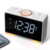 iTOMA Alarm Clock Radio, 1.4" White LED Display Clock with Bluetooth, FM Radio, Dual Alarm, Sleep Timer, Snooze, Auto & Manual Dimmer, USB Charger and Night Light CKS718 view 1