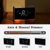 iTOMA Alarm Clock Radio, 1.4" White LED Display Clock with Bluetooth, FM Radio, Dual Alarm, Sleep Timer, Snooze, Auto & Manual Dimmer, USB Charger and Night Light CKS718 view 3