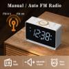 iTOMA Alarm Clock Radio, 1.4" White LED Display Clock with Bluetooth, FM Radio, Dual Alarm, Sleep Timer, Snooze, Auto & Manual Dimmer, USB Charger and Night Light CKS718 view 4
