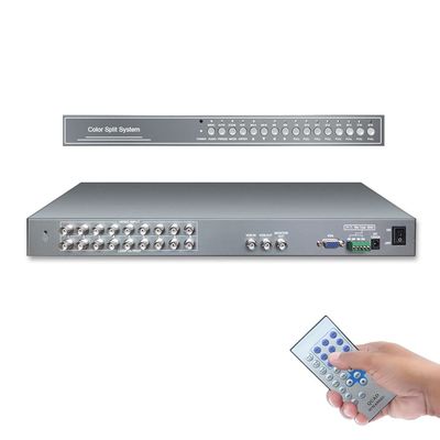 CHISHUNG 9Ch Realtime Color Video Quad Multiplexer Processor for CCTV Surveillance Cameras, Digital Zoom, Video Freezing, Motion Detection, VGA Output, RS485, RS232