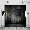 BELECO 5x3ft Scary Jail Backdrop Halloween Prison Photography Backdrop Cracked Wall and Window with Spider Webs Background Murder Crime Party Gangster Mafia Party Decor Jail Themed Party Photo Props view 1