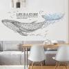 LeMall Whale Wall Sticker Whale Home Decoration DIY Bedroom Living Room Sofa Background Wall Sticker Decoration Extra Large Whale Facing Left view 1