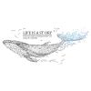LeMall Whale Wall Sticker Whale Home Decoration DIY Bedroom Living Room Sofa Background Wall Sticker Decoration Extra Large Whale Facing Left view 2