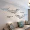 LeMall Whale Wall Sticker Whale Home Decoration DIY Bedroom Living Room Sofa Background Wall Sticker Decoration Extra Large Whale Facing Left view 4