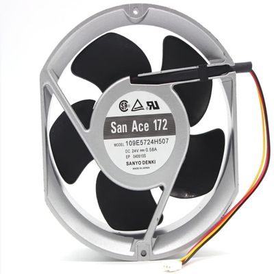 109E5724H507 172x150x51mm 24V 0.58A 3-Wire Cooling Fan