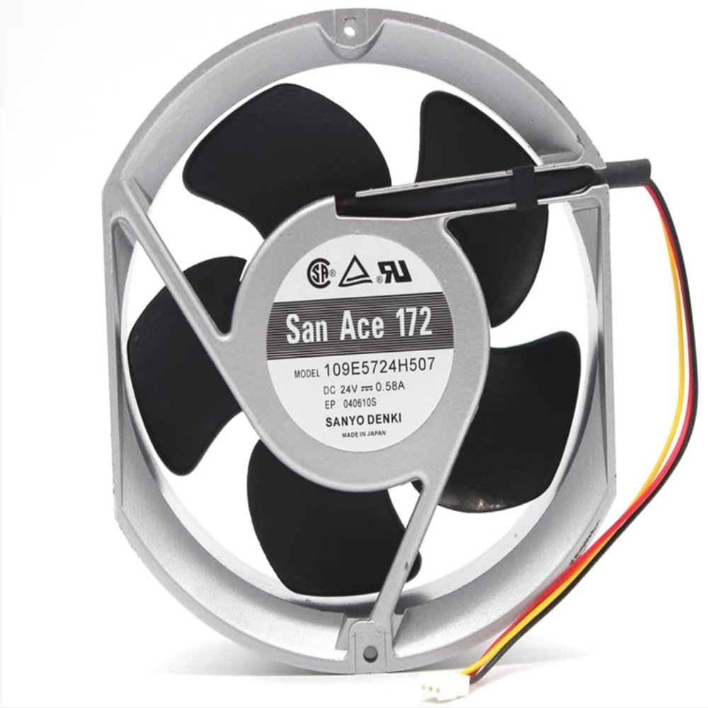 109E5724H507 172x150x51mm 24V 0.58A 3-Wire Cooling Fan
