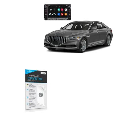 BoxWave Screen Protector Compatible with Genesis 2021 G90 Display (12.3 in) - ClearTouch Crystal (2-Pack), HD Film Skin - Shields from Scratches