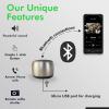 Best Mini Portable Bluetooth Speaker with HD Sound & Bass I Smallest Wireless Bluetooth Speakers for Phone/PC/Tablet I Photo Selfie Button Answer Phone Calls I Cute Tiny Speaker, Gold view 2