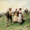 Adolf Lben : Return from Haymaking on the Alpine Pasture : Archival Art Print view 1