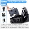 6-Pack Dymo D1 Label Tape 45013 Black on White 1/2 Inch x 23 Feet Compatible for DYMO LabelManager 160 280 210D 360D 420P Wireless PnP 220P 260P 500TS 450DUO view 2