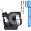 6-Pack Dymo D1 Label Tape 45013 Black on White 1/2 Inch x 23 Feet Compatible for DYMO LabelManager 160 280 210D 360D 420P Wireless PnP 220P 260P 500TS 450DUO view 3