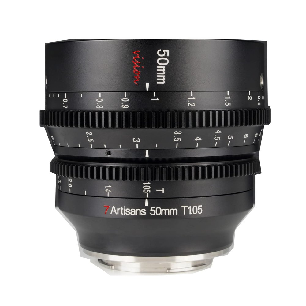 7artisans 50mm T1.05 Cine Lens for Sony-E-Mount Camera,Manual Focus Large Aperture Mirrorless Camera Lenses