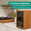 Electrohome McKinley 2.0 Stereo Powered Bookshelf Speakers with Built-in Amplifier and 4" Drivers for Turntable, TV, PC and Wireless Music Streaming Featuring Bluetooth 5, RCA and Aux (EB30) view 4