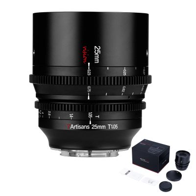 7artisans 25mm T1.05 Manual Focus Large Aperture Cine Lens Compatible with Canon RF Mount for RED