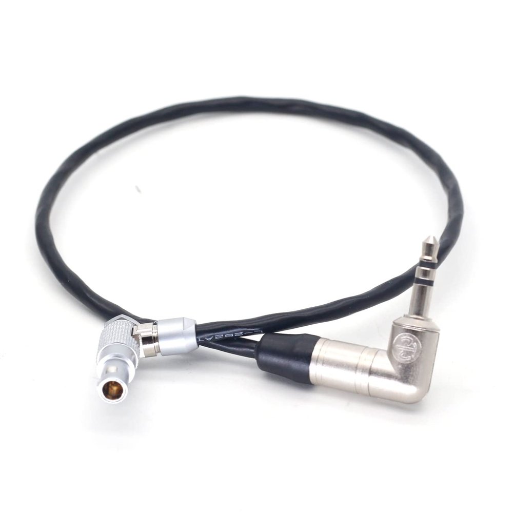 SZJELEN Red Epic Timecode Cable,Right Angle 00B 4pin to 3.5mm Audio Plug Timecode Cable for Tentacle Sync Red Epic/Red Scarlet-W/Red Raven/Weap/Gemini