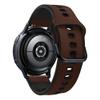 XINBOOBA Leather & Silicone Hybrid Watch Strap 20mm 22mm Compatible with Samsung Galaxy Watch, Huawei Watch, Fossil Smart Watch, for Women and Men,Dark Brown view 1