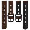 XINBOOBA Leather & Silicone Hybrid Watch Strap 20mm 22mm Compatible with Samsung Galaxy Watch, Huawei Watch, Fossil Smart Watch, for Women and Men,Dark Brown view 3