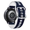 XINBOOBA Leather & Silicone Hybrid Watch Strap 20mm 22mm Compatible with Samsung Galaxy Watch, Huawei Watch, Fossil Smart Watch, for Women and Men,Blue/White view 1