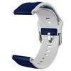 XINBOOBA Leather & Silicone Hybrid Watch Strap 20mm 22mm Compatible with Samsung Galaxy Watch, Huawei Watch, Fossil Smart Watch, for Women and Men,Blue/White view 2
