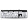 Folany Large Print Computer Keyboard, Wired USB High Contrast Keyboard with Oversized Print Letters for Visually Impaired Individuals, Low Vision Seniors(Black) view 1