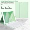 BQSS for iPad 9th Generation Case with Keyboard 10.2 inch, Wireless Detachable Keyboard for iPad 9th/8th/7th, for iPad Air 3rd Gen/Pro 10.5 inch Flip Stand Case with Built-in Pencil Holder (Green) view 4