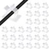 Viaky Self Adhesive Cable Clips, Wire Organize Cables Wire Management Clamps Outdoors Tie Holder Work for Cable Width 0.4''-Computer, Electrical Charging(Translucent, 30pcs) view 1