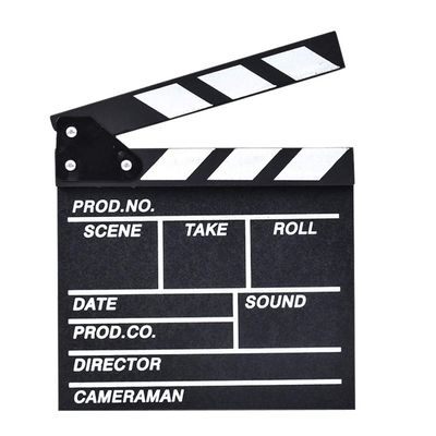 Wakauto 1pc Black Wooden Clapperboard Photo Prop for Film Production Directors Board for Video Filming Wooden Movie Scene Marker for Photography Studios and Home Use