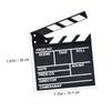 Wakauto 1pc Black Wooden Clapperboard Photo Prop for Film Production Directors Board for Video Filming Wooden Movie Scene Marker for Photography Studios and Home Use view 2