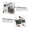 Wakauto 1pc Black Wooden Clapperboard Photo Prop for Film Production Directors Board for Video Filming Wooden Movie Scene Marker for Photography Studios and Home Use view 4